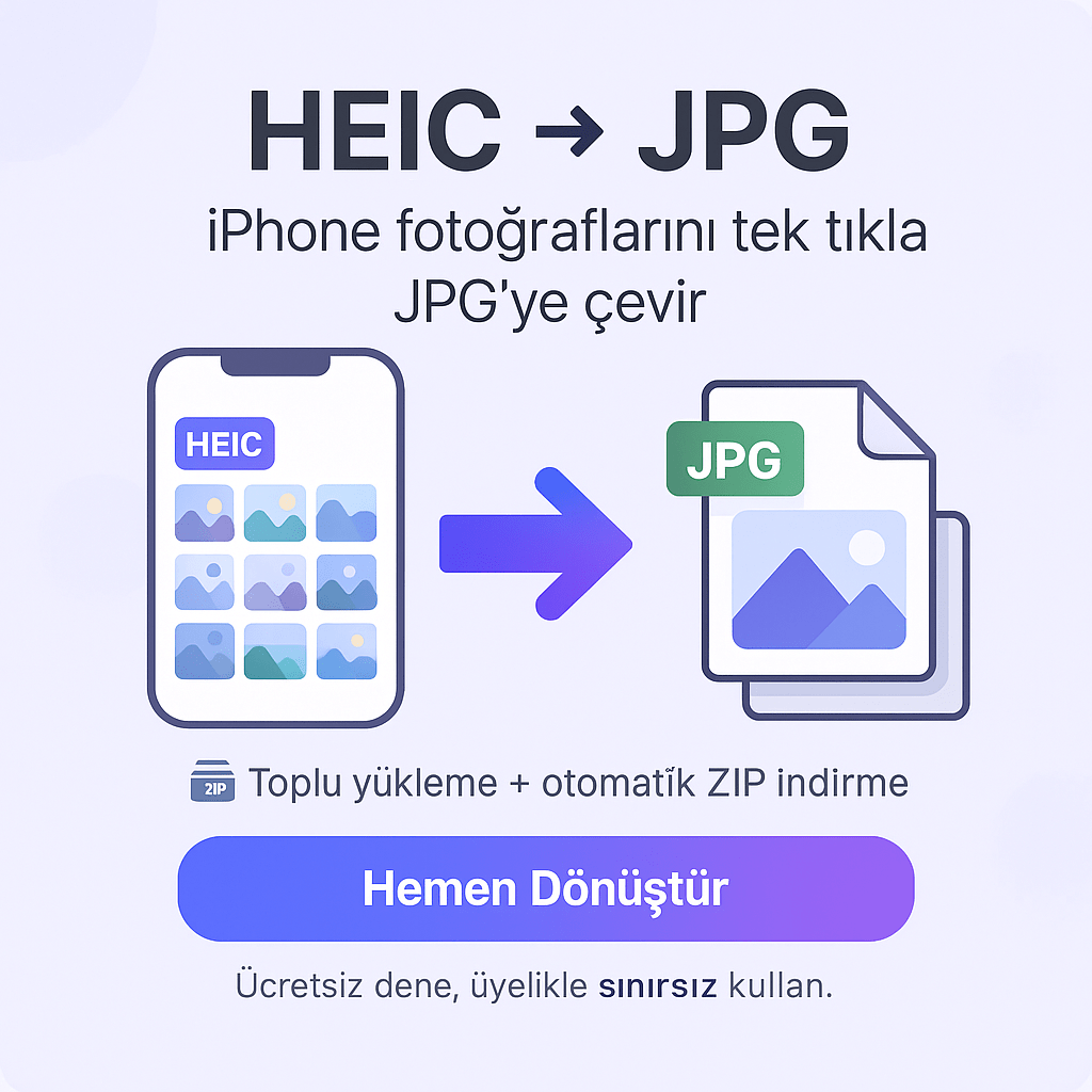 HEIC to JPG Dönüştürücü